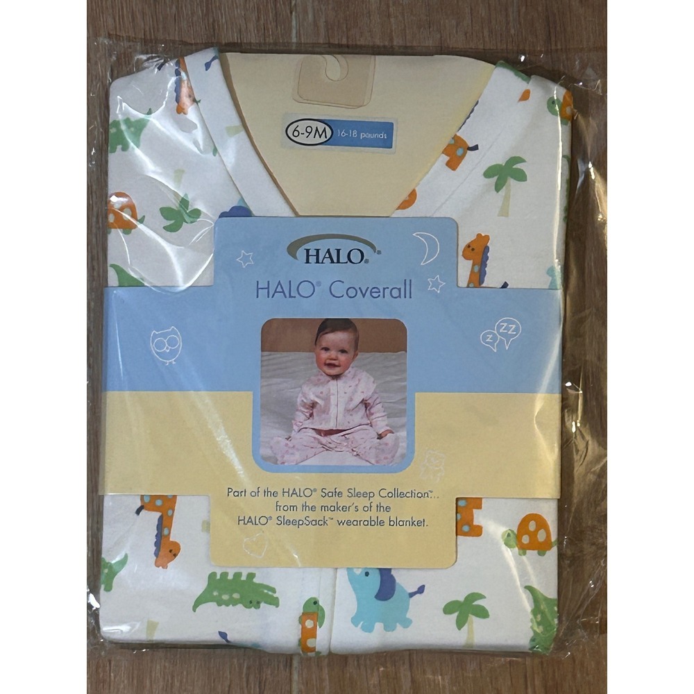 HALO Coverall Sleepsuit Animal Print‎ Giraffe Turtle Alligator Baby 6-9 Months